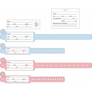 Набор для новорожденных (браслет идентификационный голубой 2 шт)
