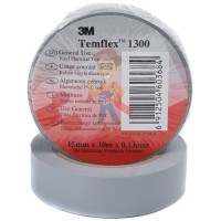 Изолента ПВХ, набор из 10 шт 15 мм x 10 м, TEMFLEX 1300 KIT 15MM - ПВХ изолента универсальная, белая, 15 мм x 10 м