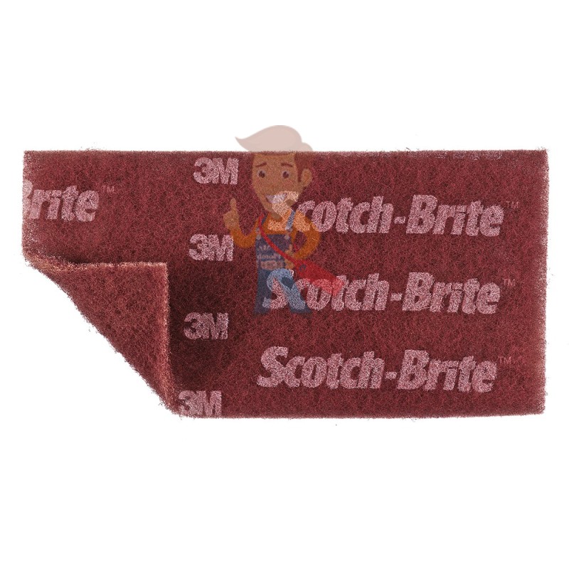 Лист Scotch-Brite MX-HP , A VFN, бордовый, 114 мм х 228 мм, № 64659, 6 шт/уп - фото 1